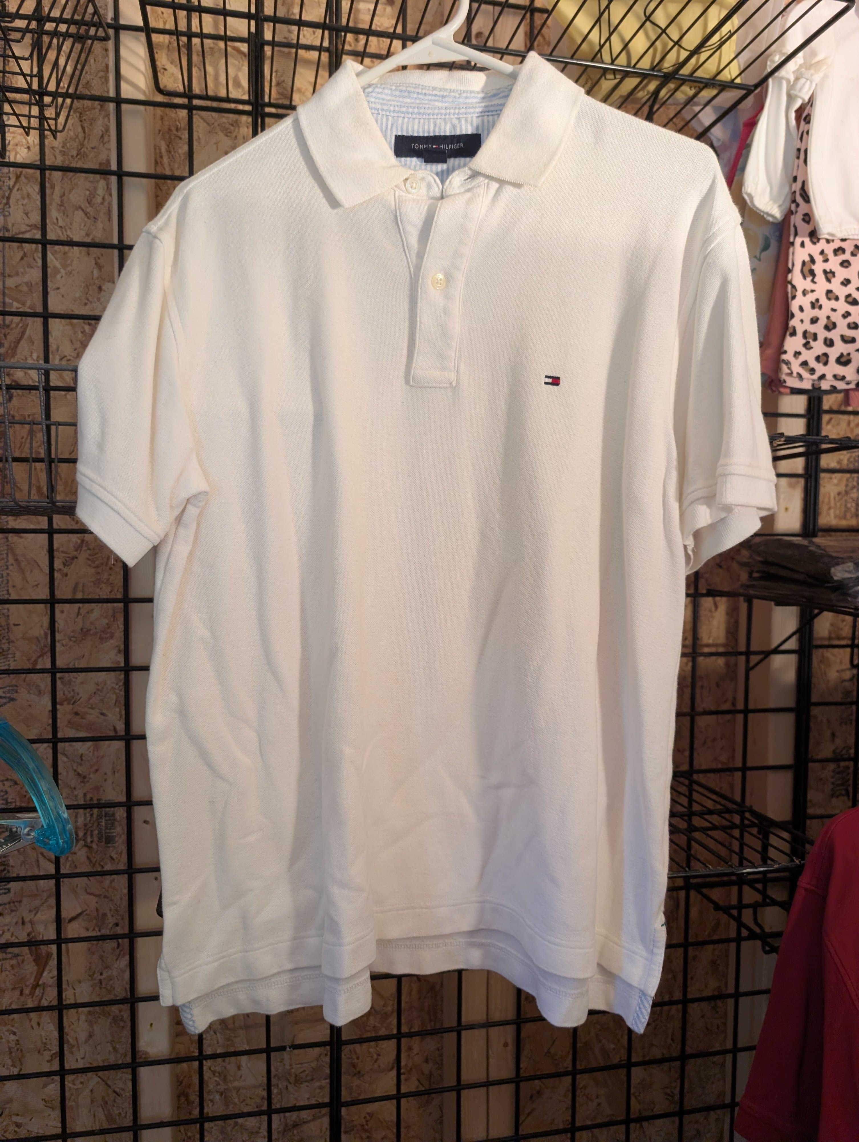Tommy Hilfiger Men's Polo Shirt White Size M