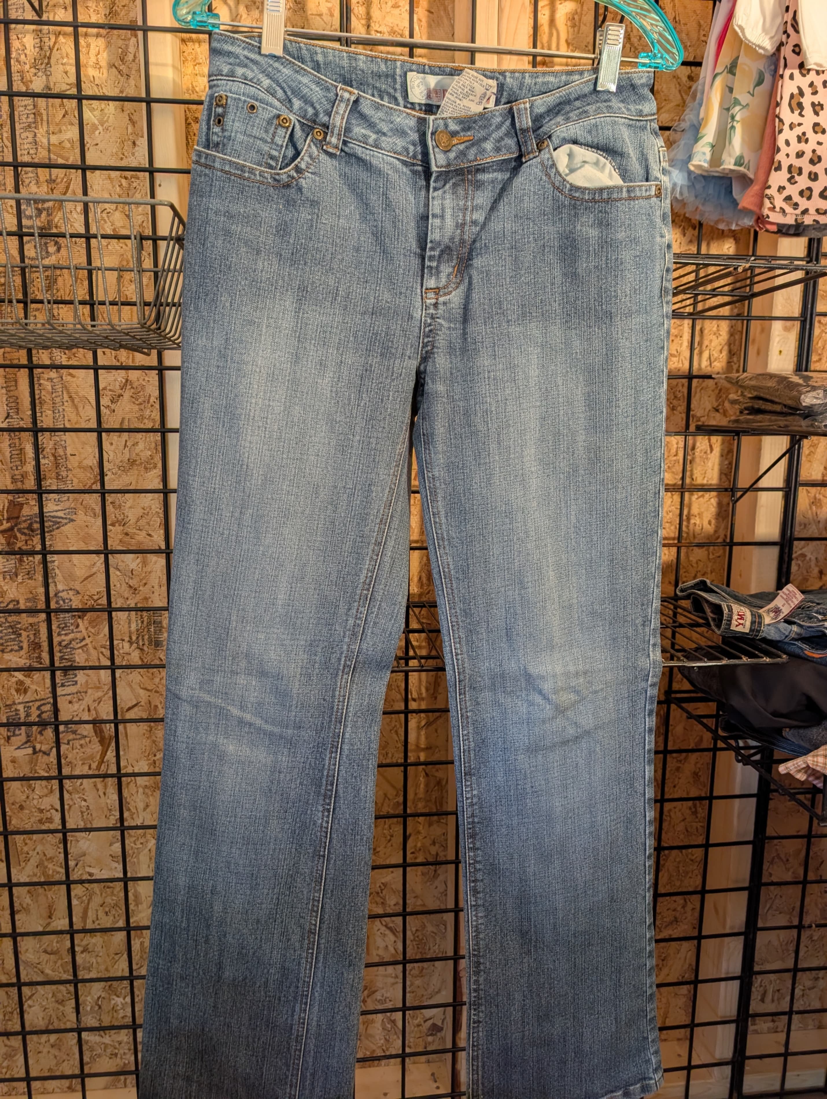 St. John's Bay Bootcut Jeans Size 8 Embroidered Pockets