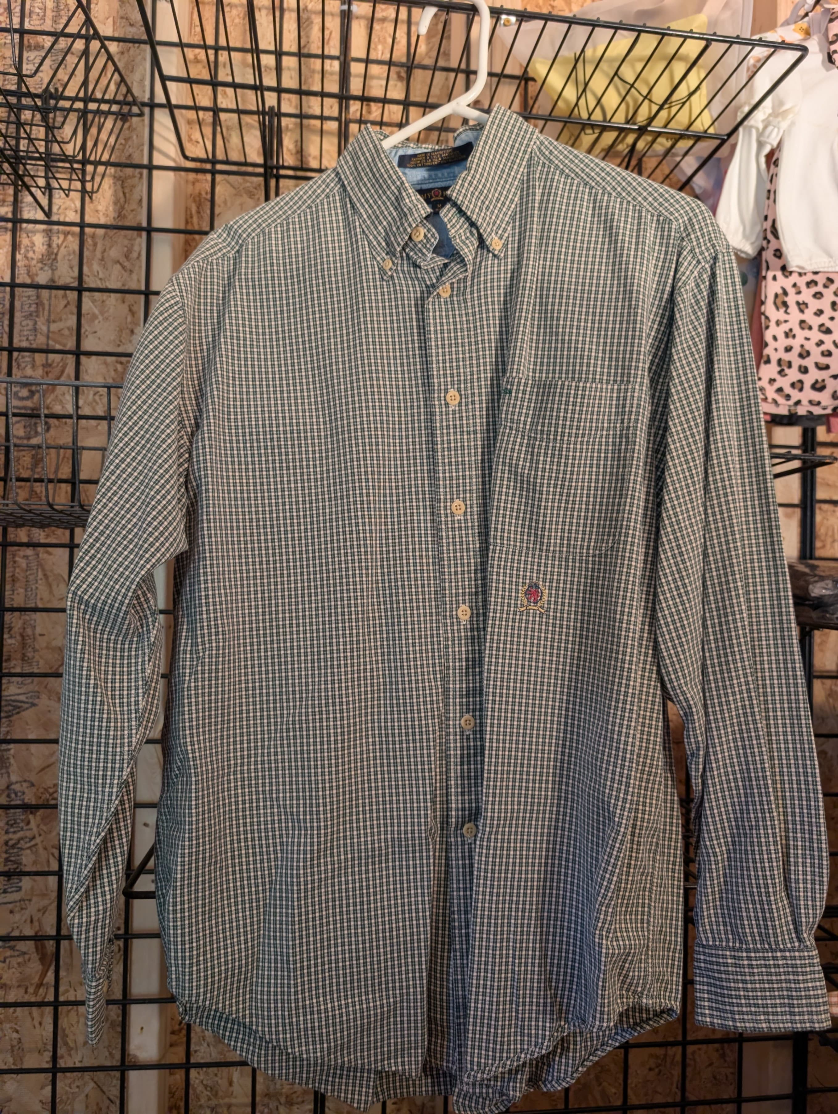 Tommy Hilfiger Men's Plaid Button-Down Shirt Size M