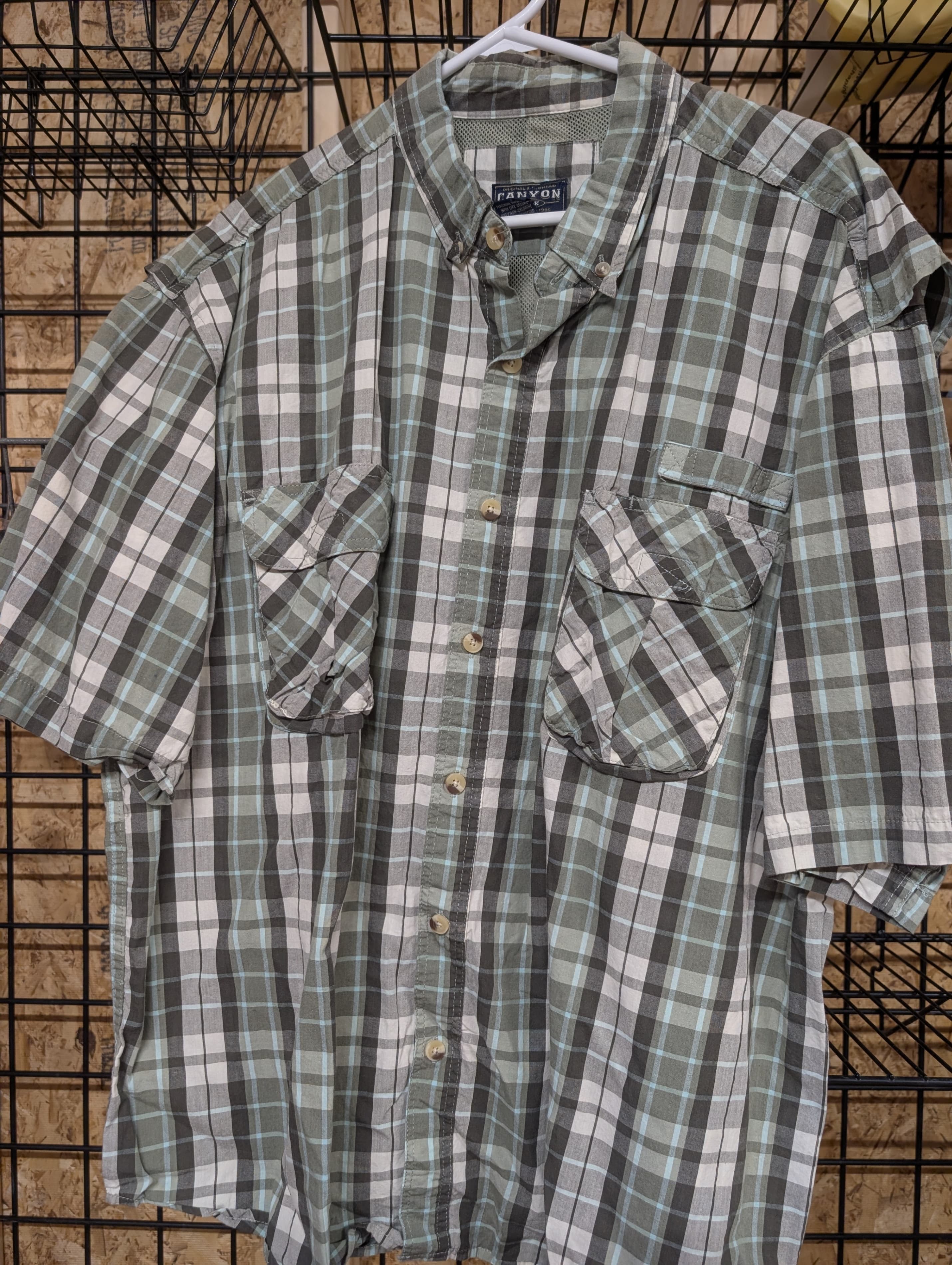 Canyon Creek Men's 2XL Plaid Short Sleeve Shirt