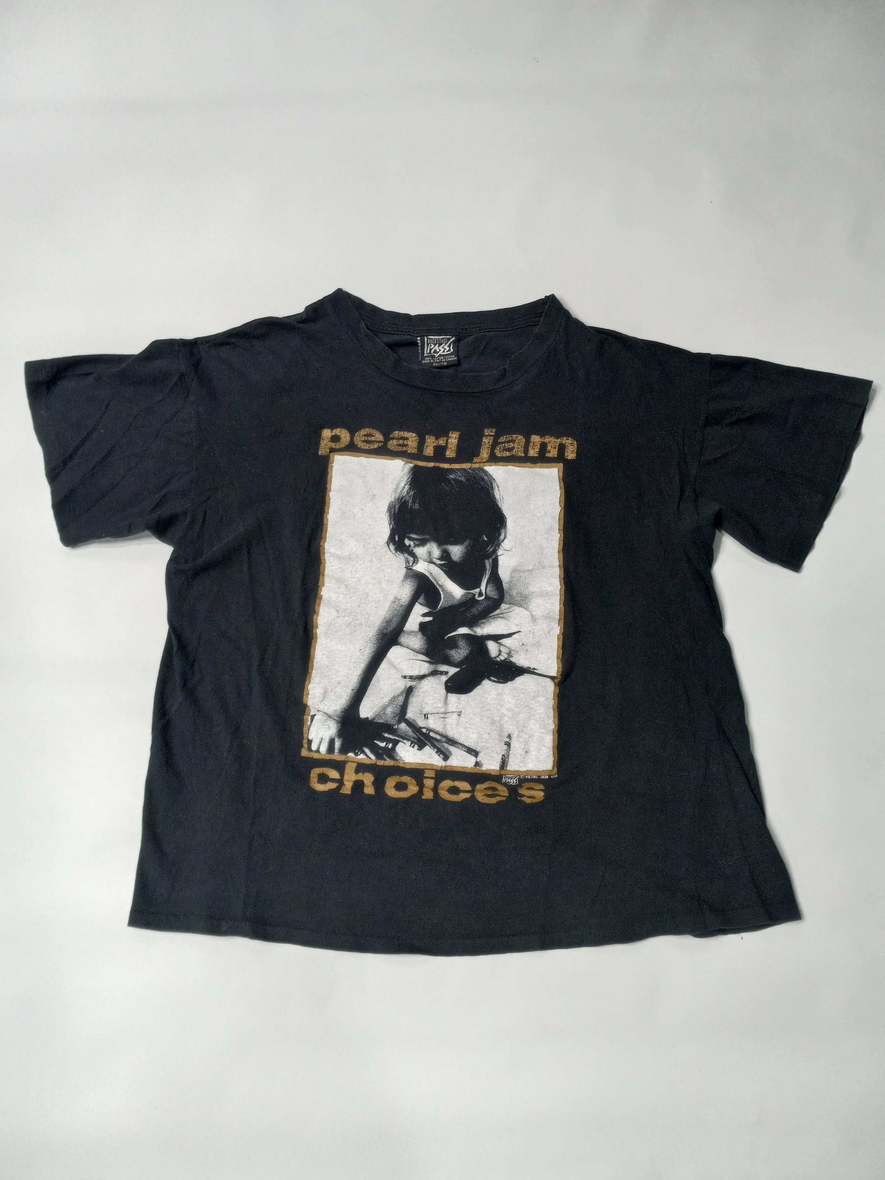 Pearl Jam Choices T-Shirt XL Backstage Pass