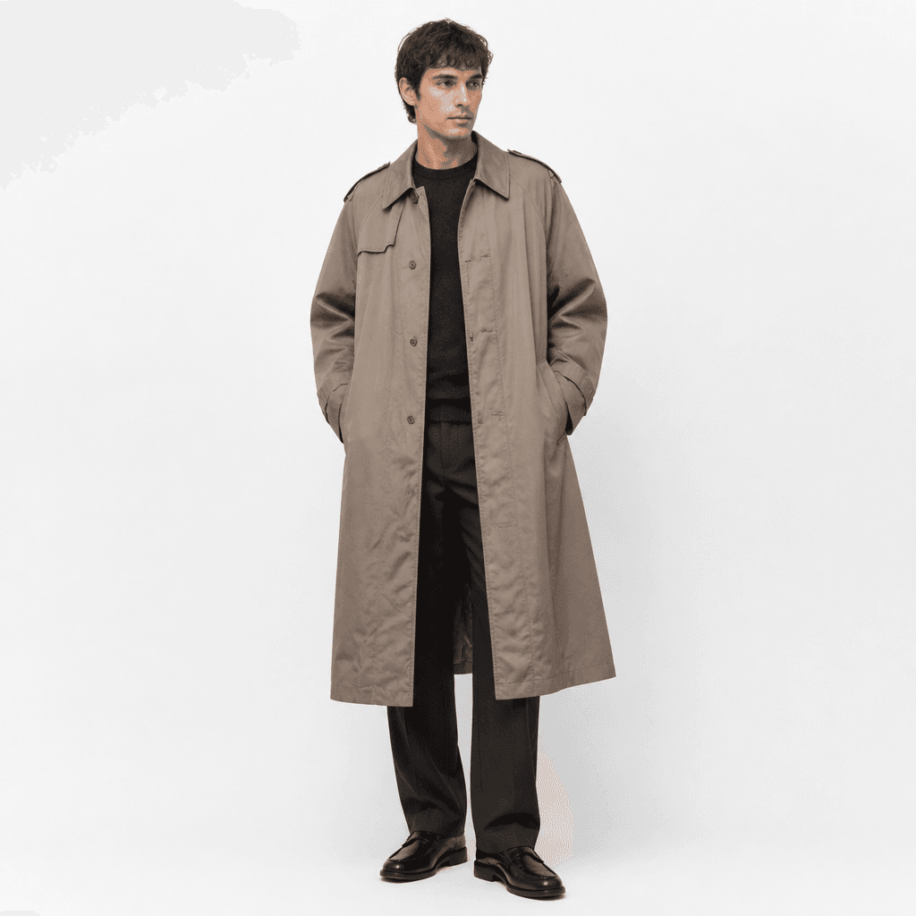London Fog Men's Trench Coat 42S Khaki