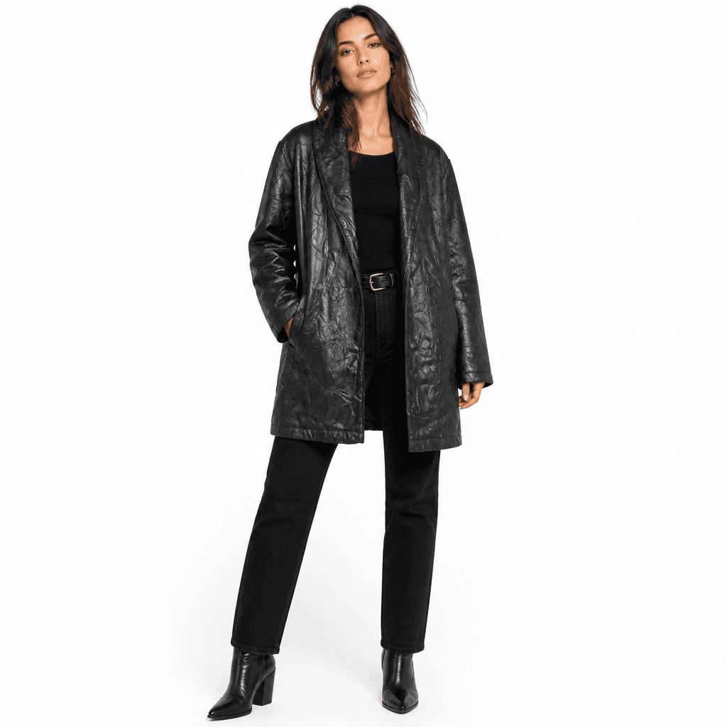 Maxam Genuine Leather Coat XXL Italian Mosaic Design