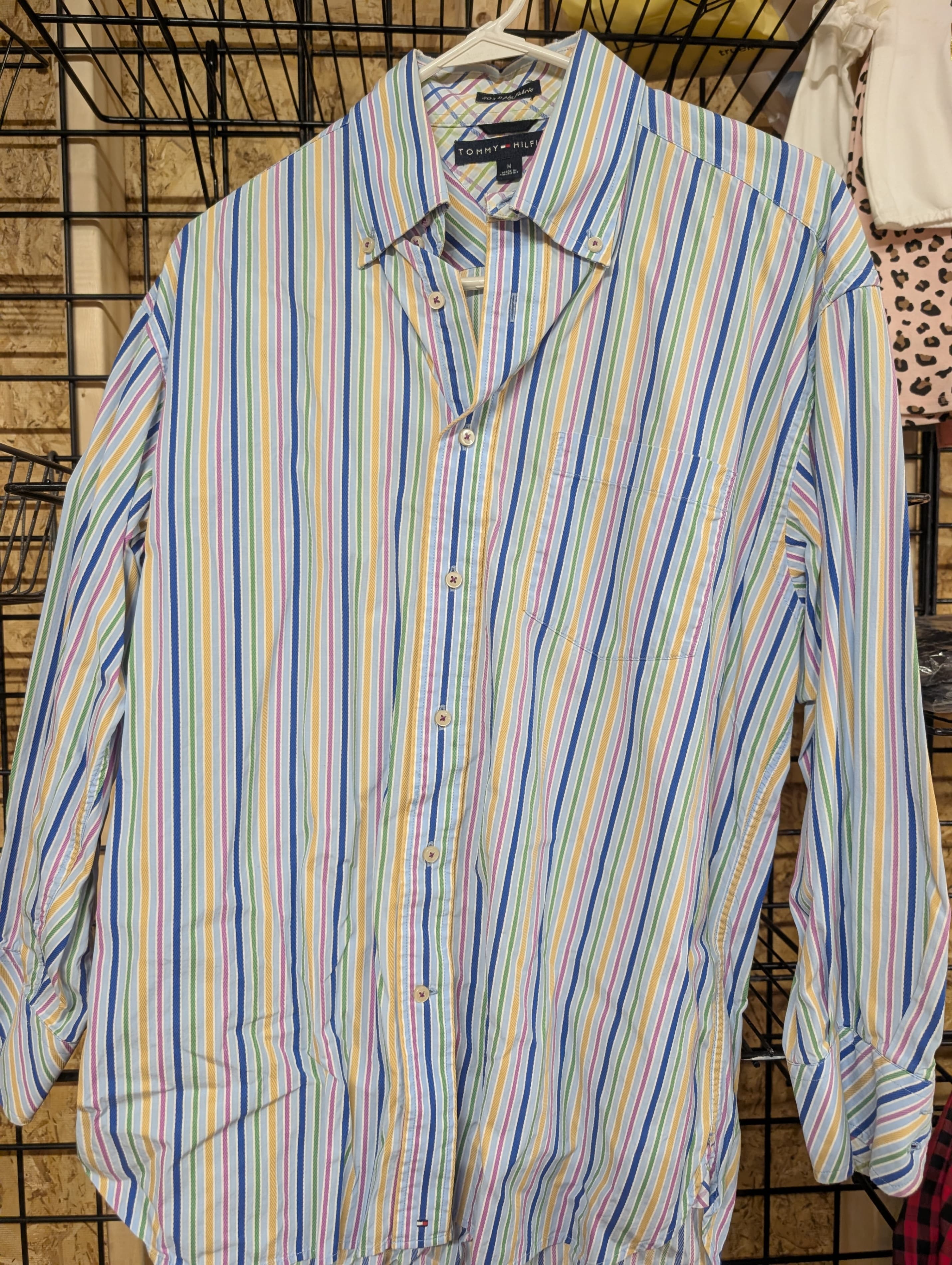 Tommy Hilfiger Multicolor Striped Button-Up Shirt Size M