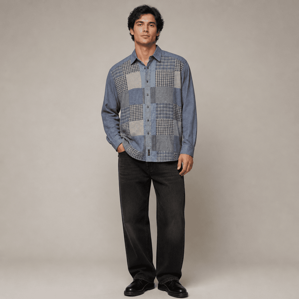 Tommy Hilfiger Patchwork Denim Shirt Medium