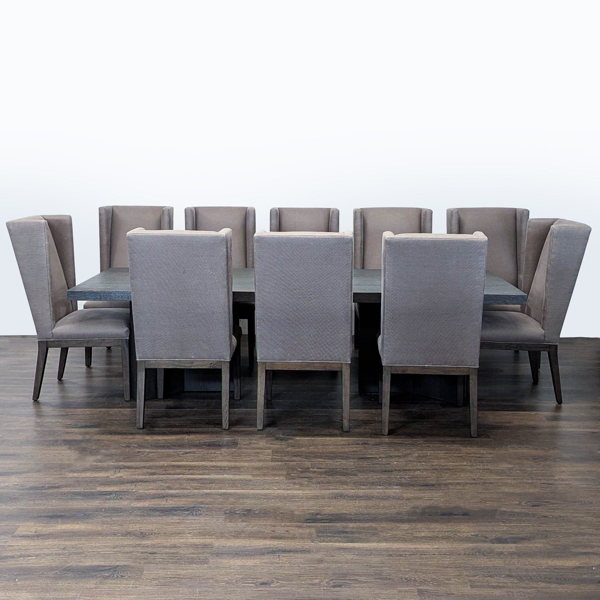 Restoration Hardware Modern 11-Piece Dining Set with Rectangular Table