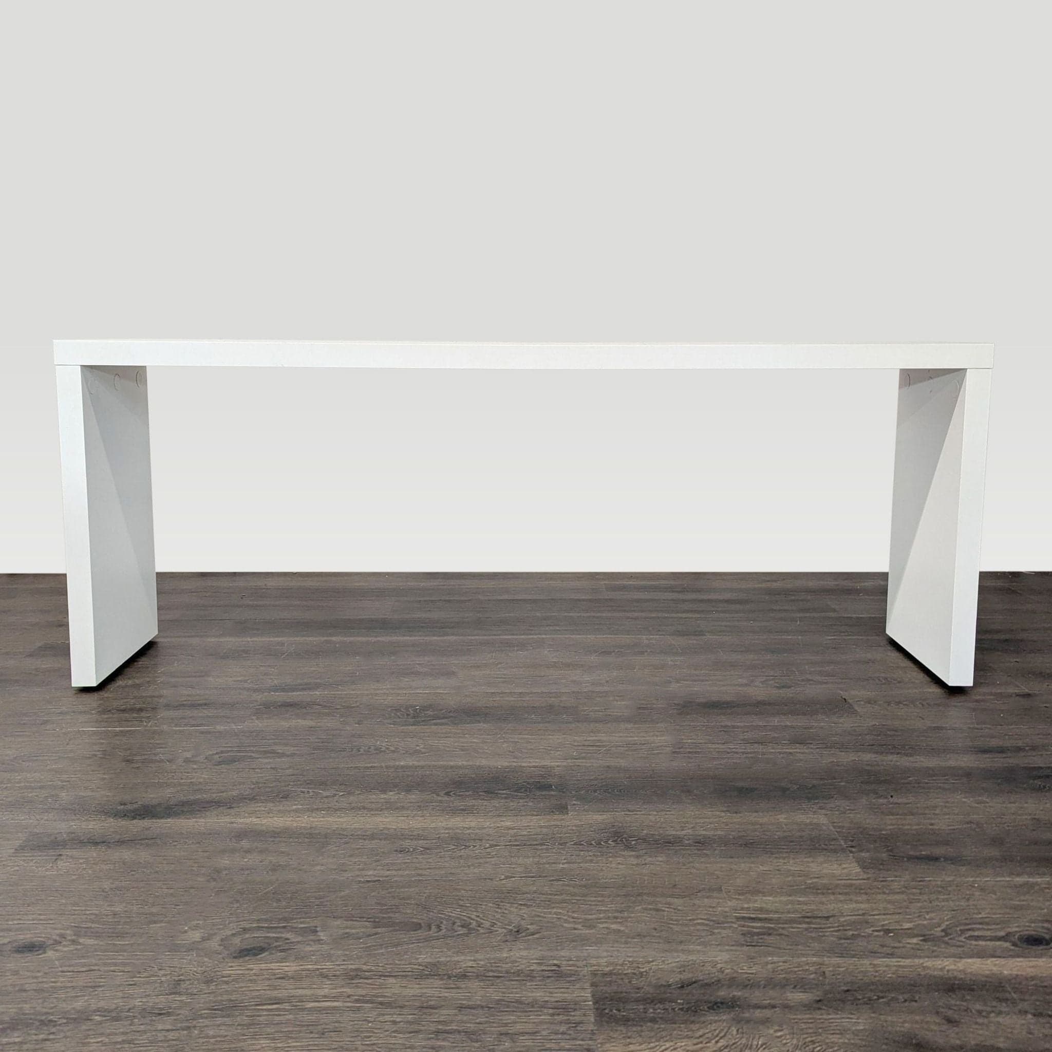 Wood Console Table in White Finish