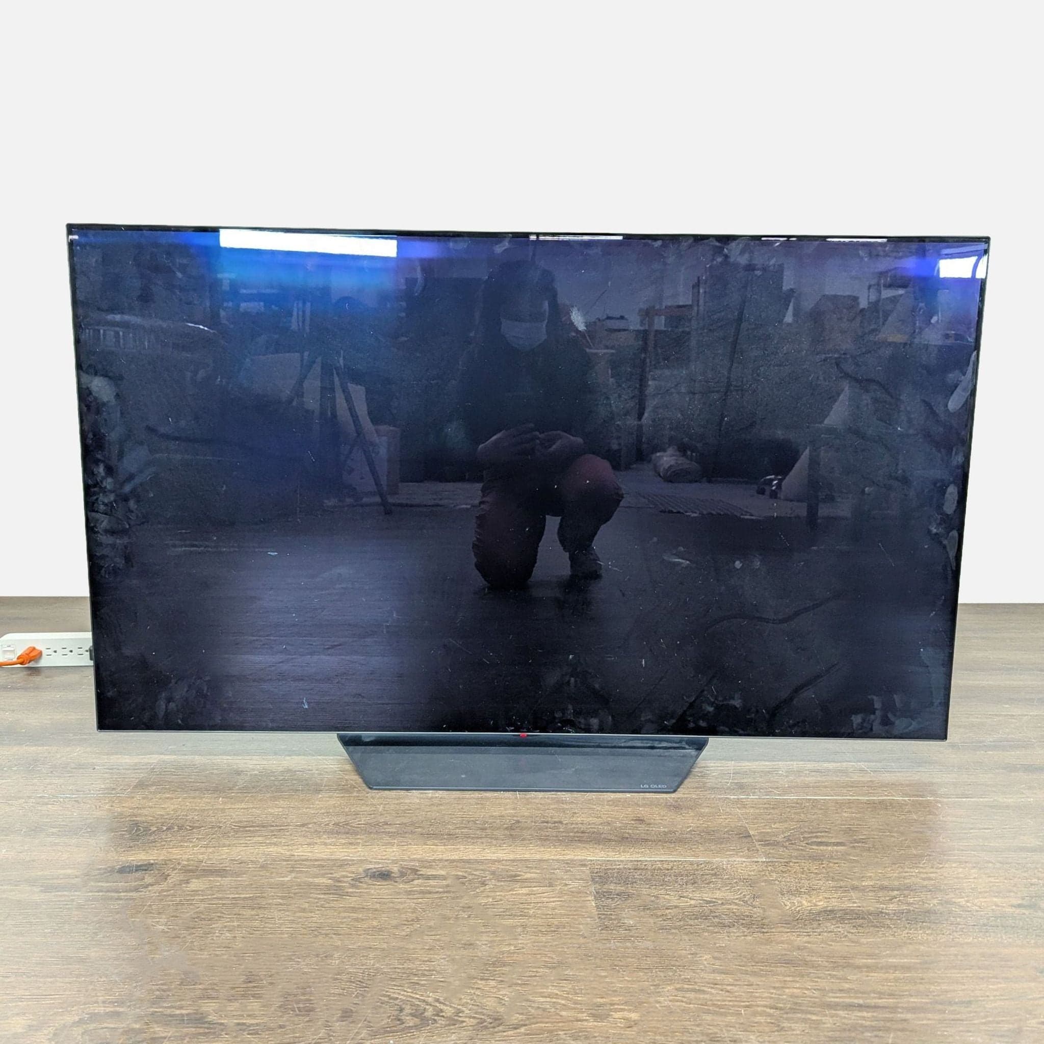 LG 55-Inch Flat Screen TV with Stand - Crisp Display, Tested Working