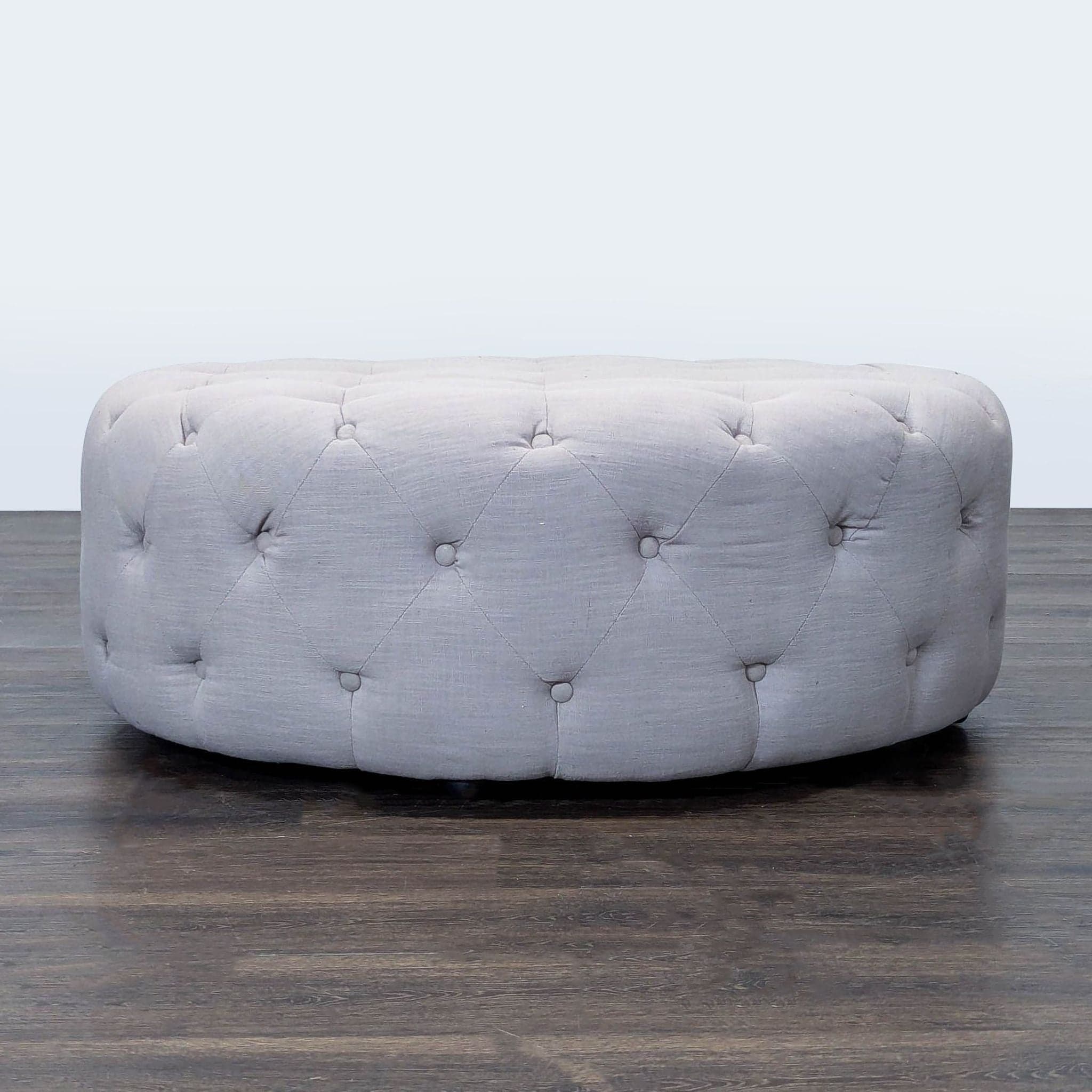 Button Tufted Upholstered Ottoman