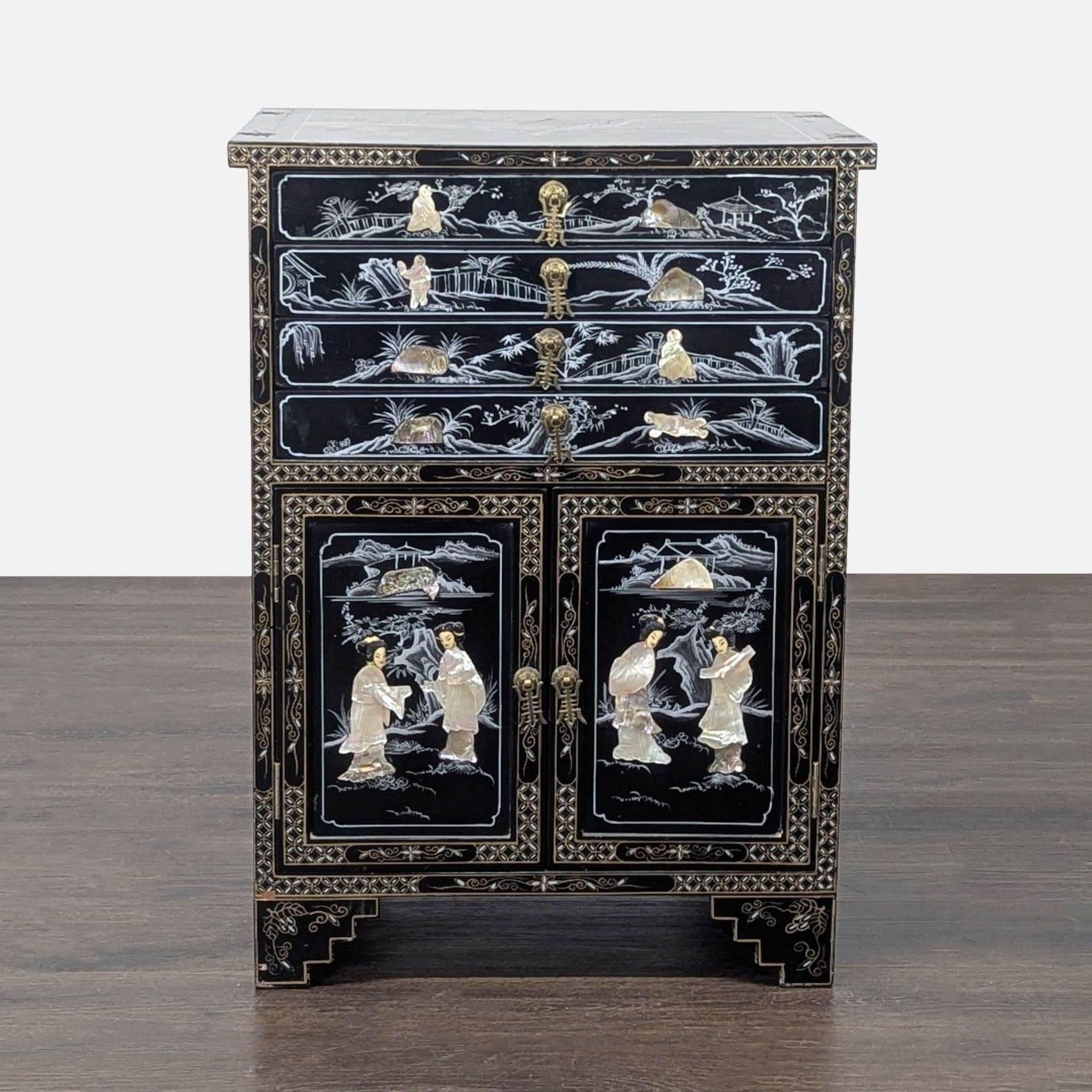 Vintage Lacquered Chinese Cabinet