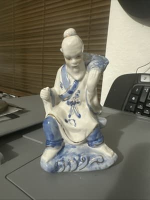 Antique Fisherman and His Fish. Vintage