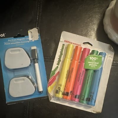 Office Depot Multicolor Highlighters 5-Pack, Solid, School Children's Style