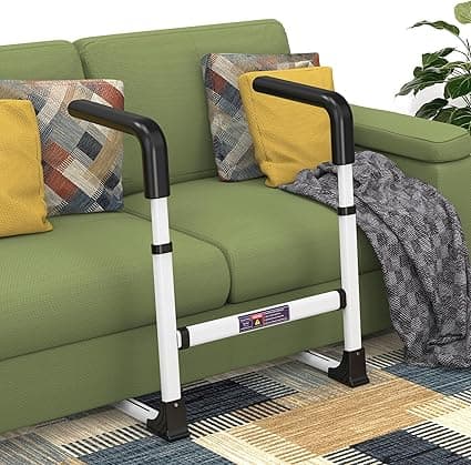 "Couch Stand Assist for Elderly, Adjustable Stand Up Assist Chair Raiser, Heavy Duty Stand Assist Aid with Non-Slip Handles for Seniors, 400 lbs Capacity, White