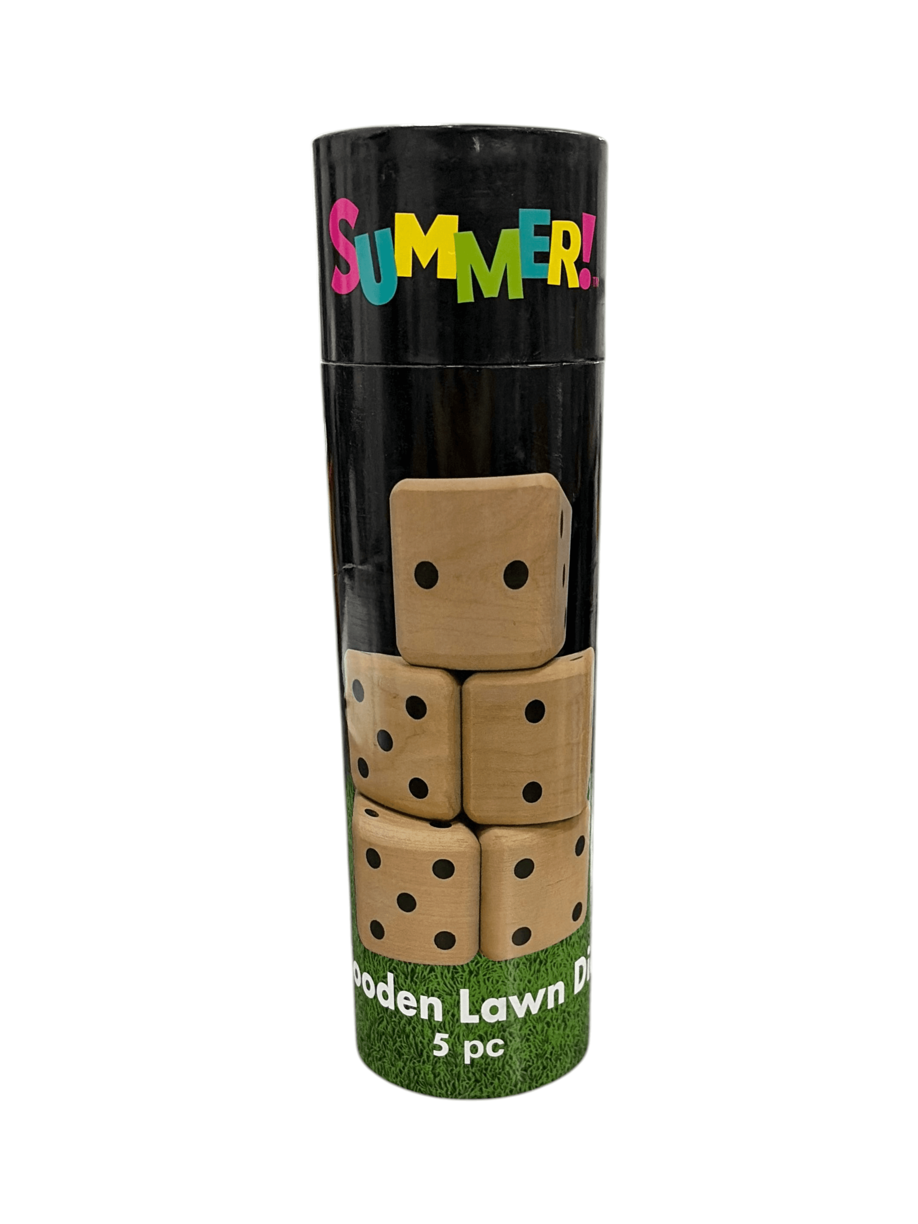 Summer Wooden Lawn Dice 5 Piece Set