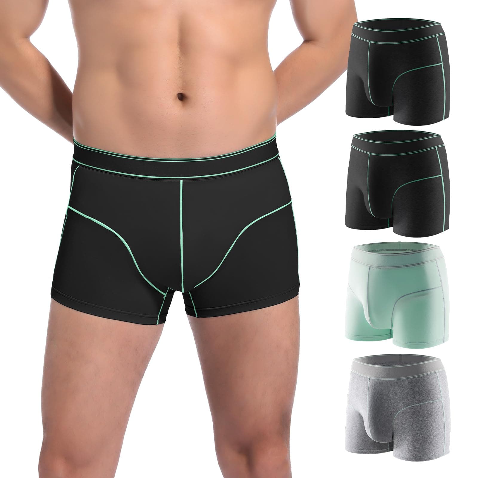 Men's Incontinence Underwear 4-Pack Moisture-Wicking