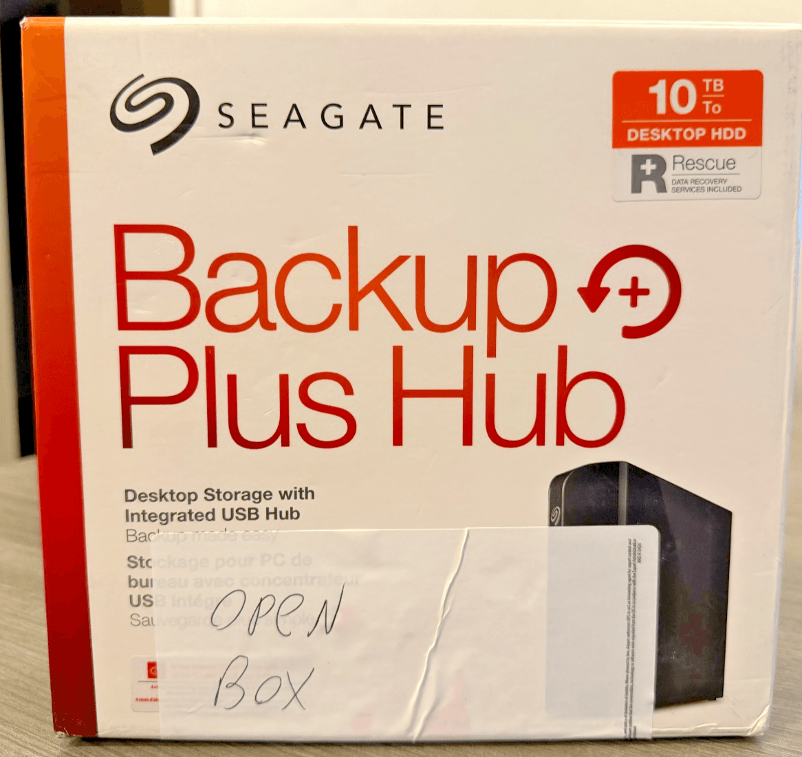 Seagate Backup Plus Hub 10TB Desktop External Hard Drive USB 3.0 Open Box