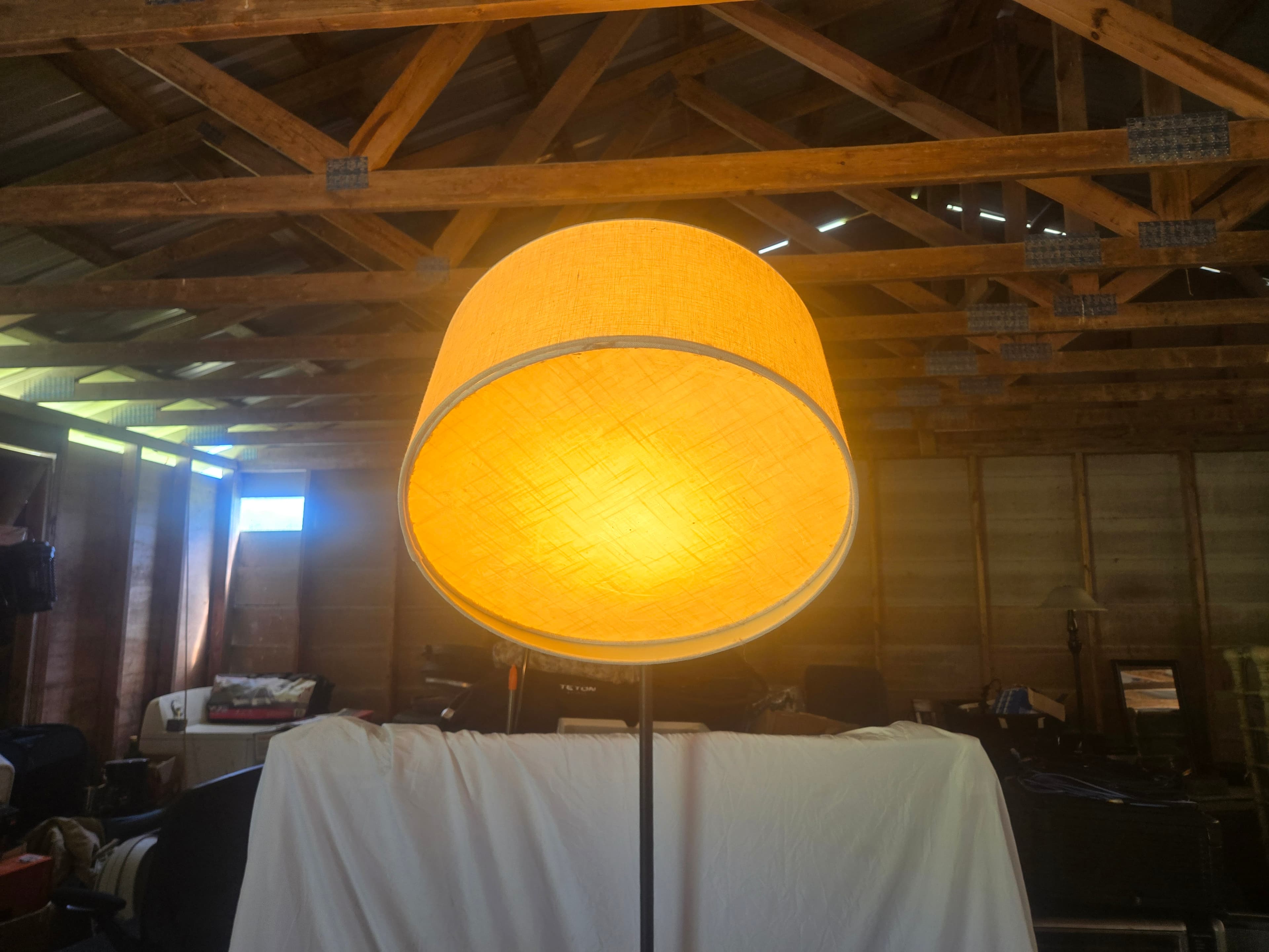 Modern Arc Floor Lamp with Drum Shade