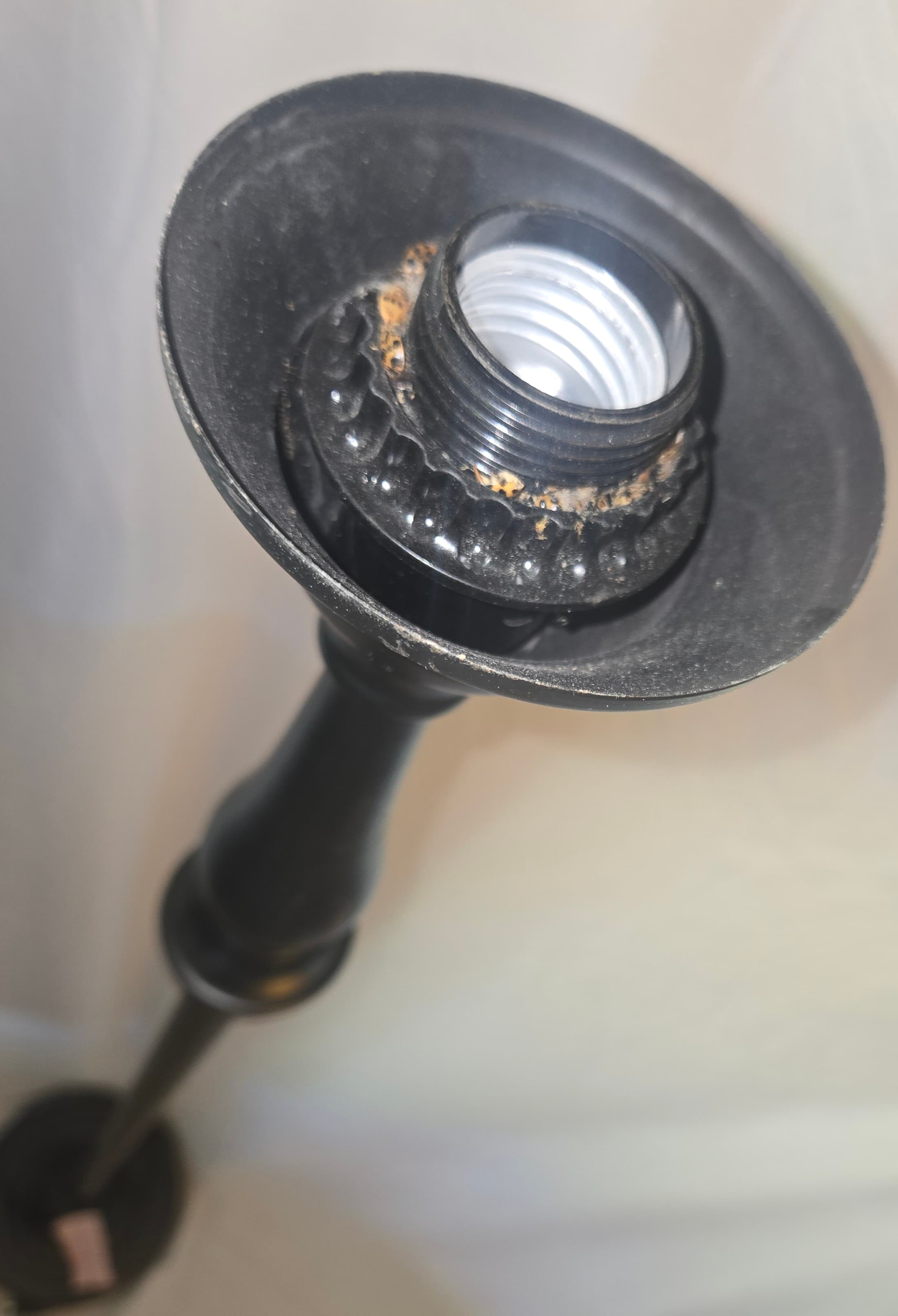 Black Torchiere Floor Lamp with Frosted Glass Shade