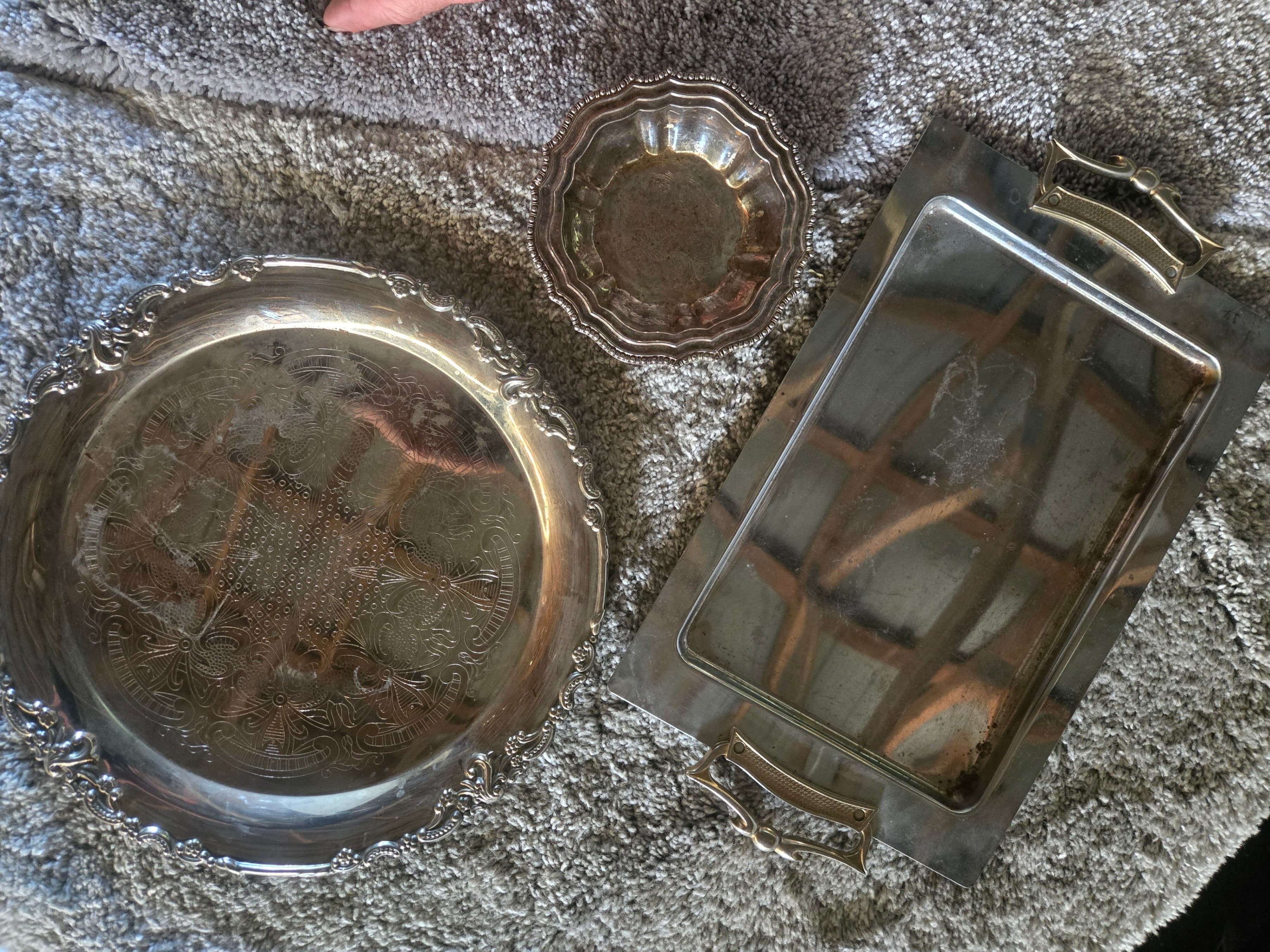 Karomex Silver Plated Serving Tray Set