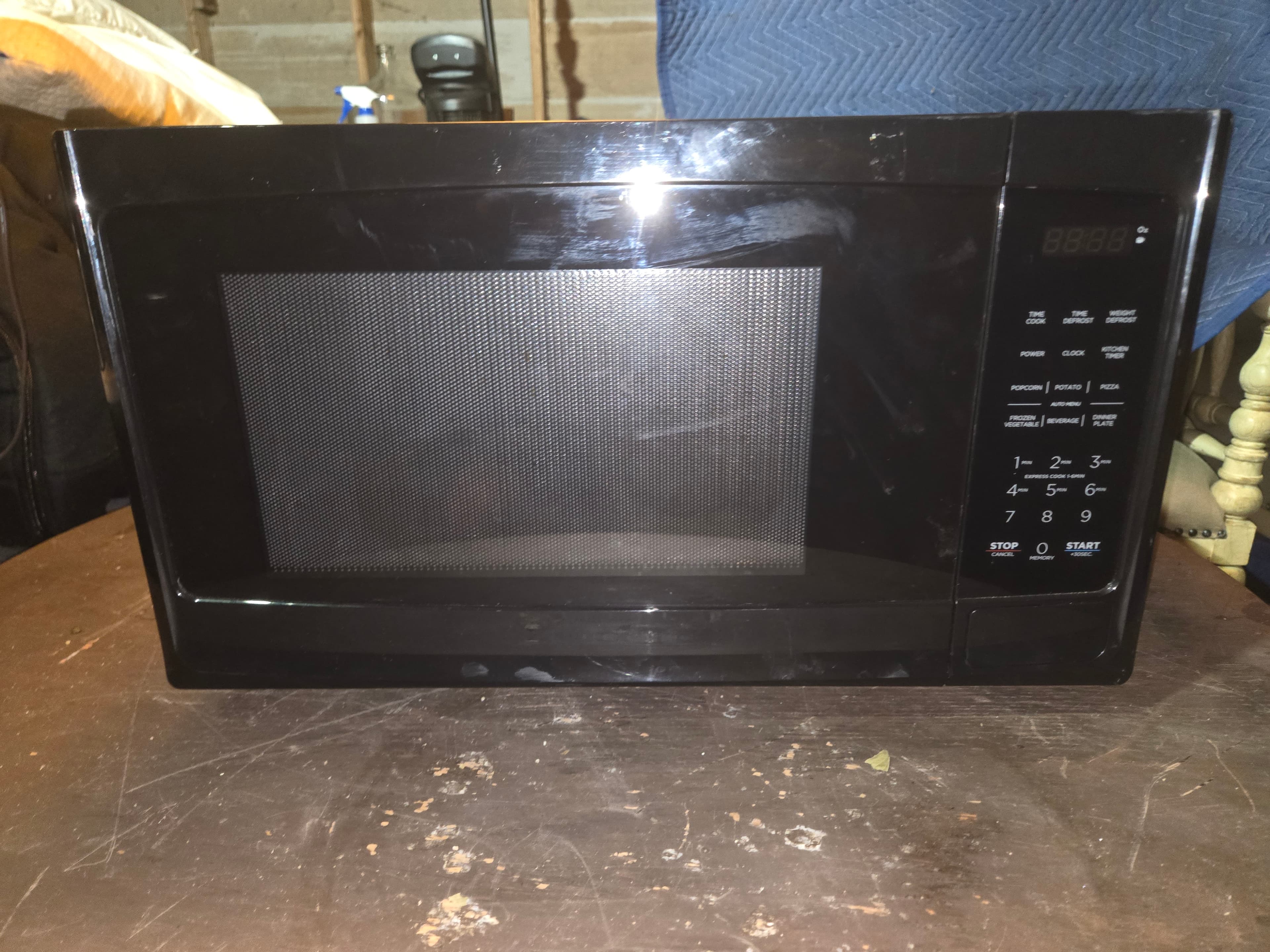 Black Countertop Microwave with Digital Controls
