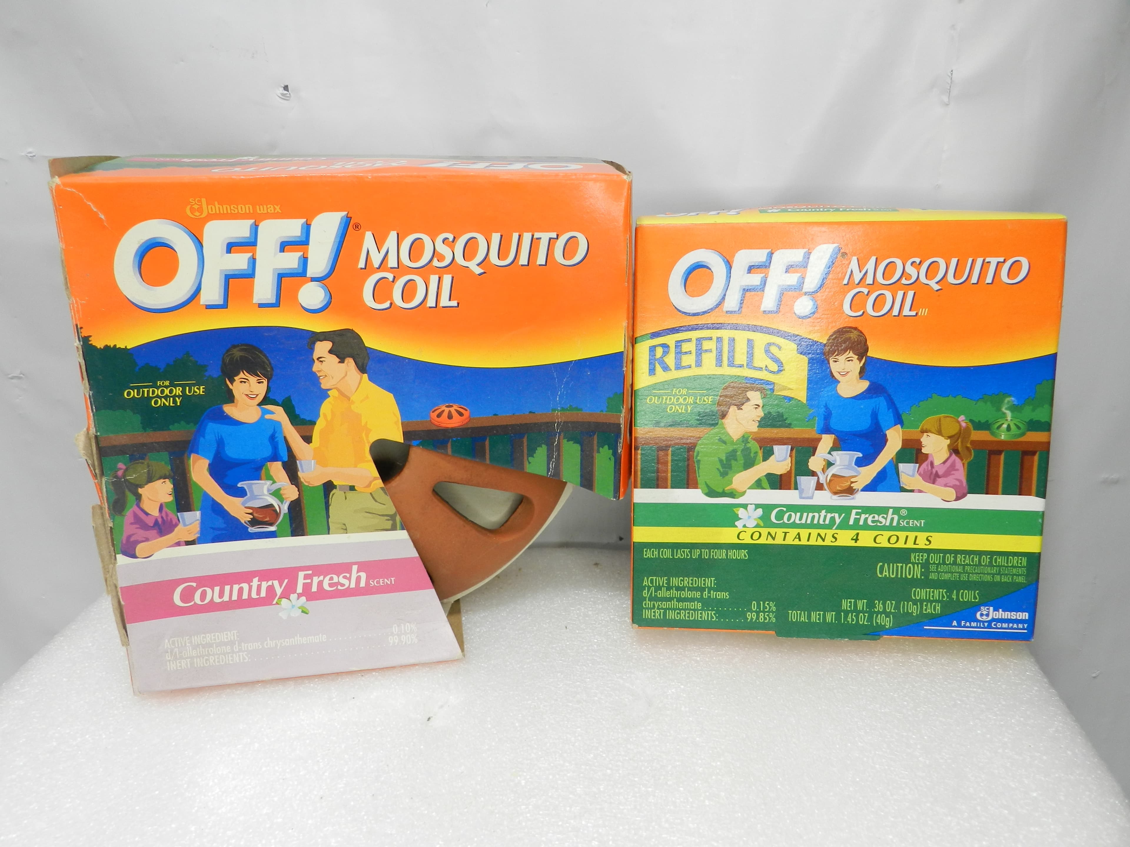 VTG OFF Mosquito Repellent Coil Terracotta Holder Country Fresh & Refills N14J