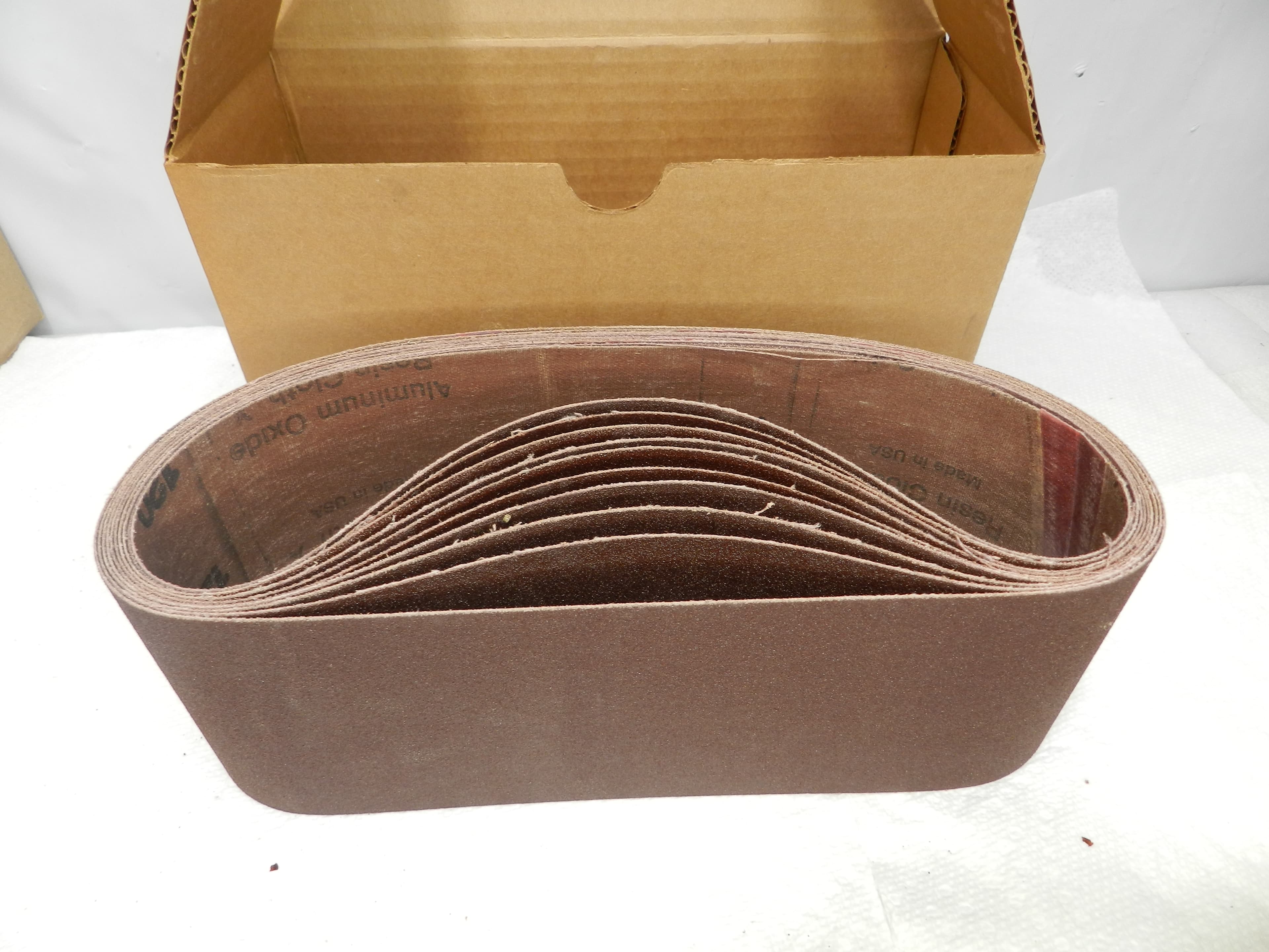 10 PACK 3x21 Inch Sanding Belts Sander Sheet 120 Grit Aluminum Oxide (N19J)