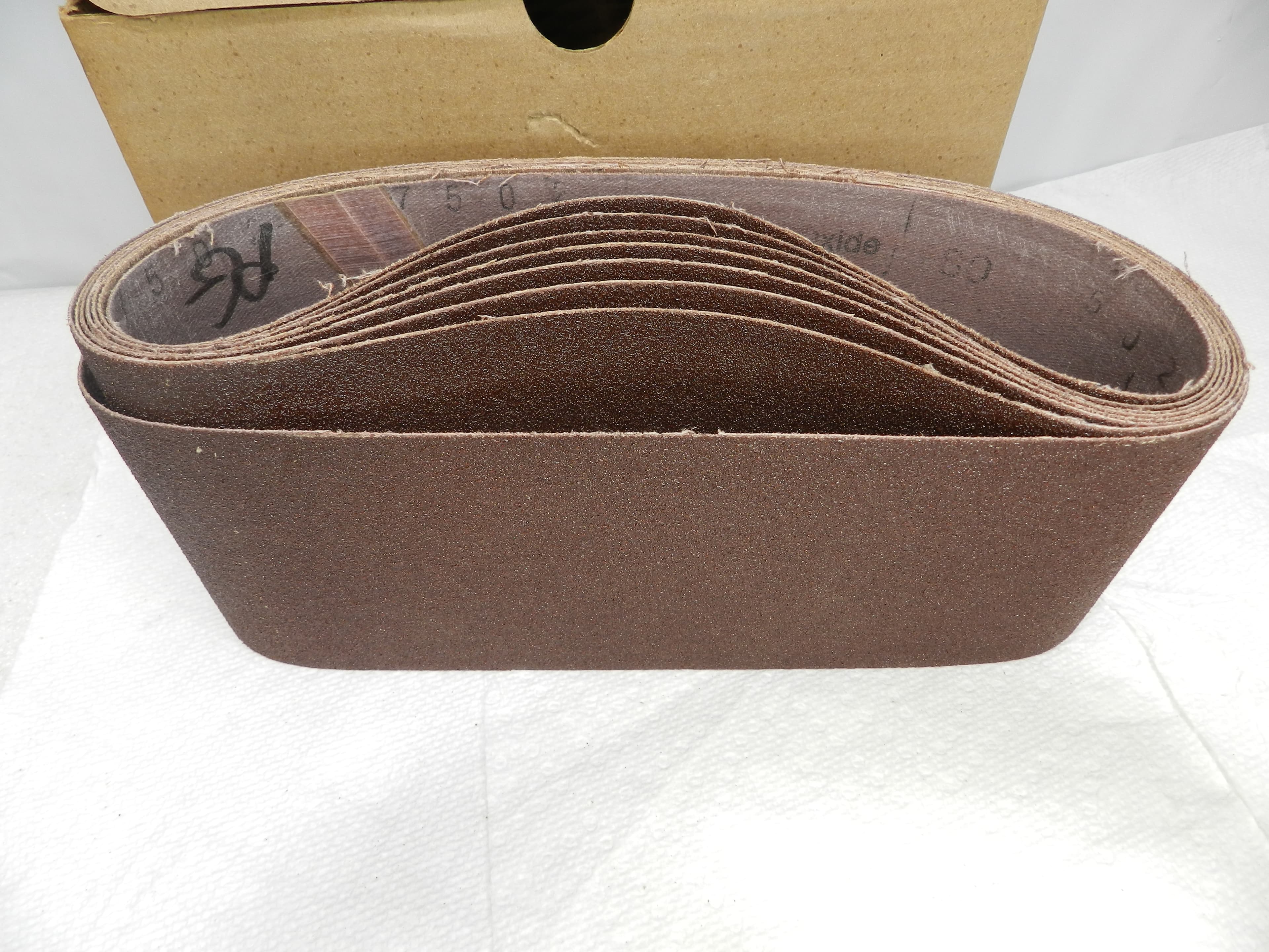 10 PACK 3x21 Inch Sanding Belts Sander Sheet 80 Grit Aluminum Oxide (N20J)