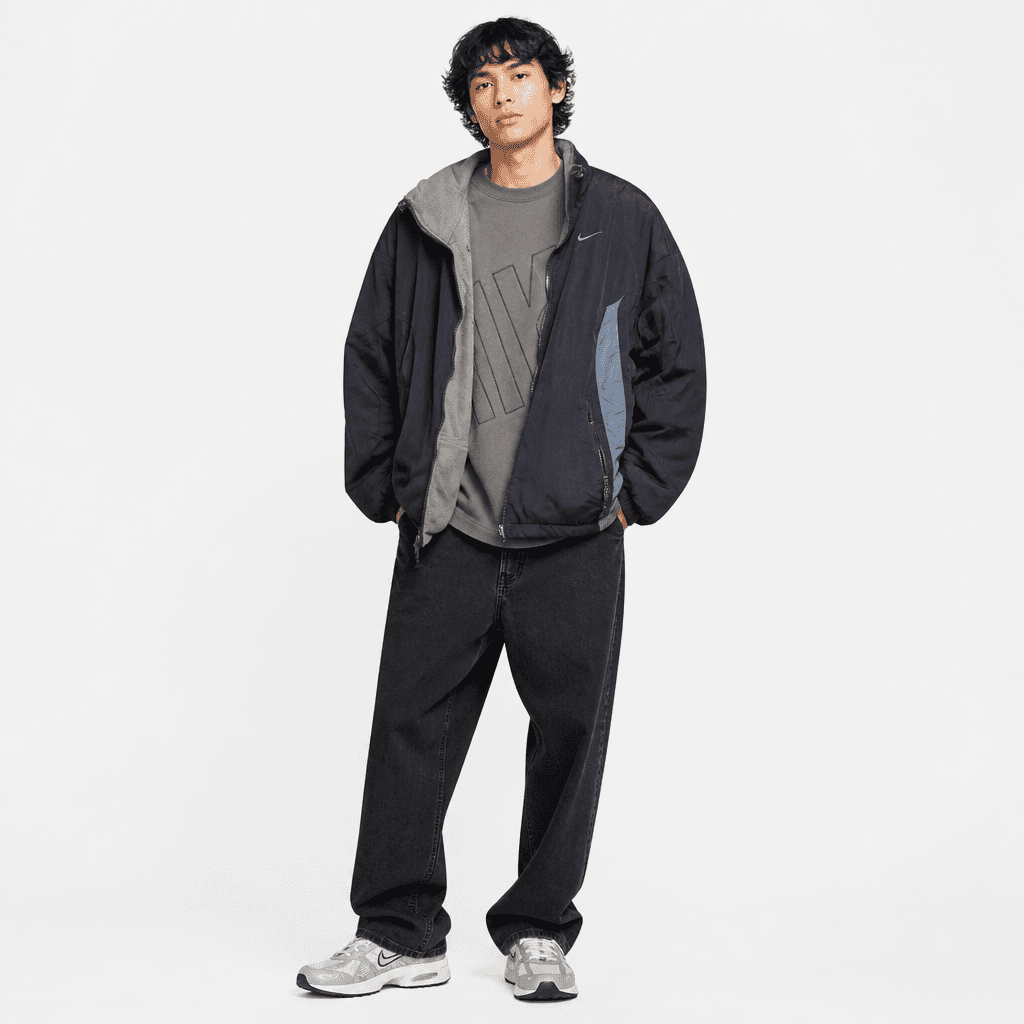 Nike Men's Hooded Jacket with Logo Detail L