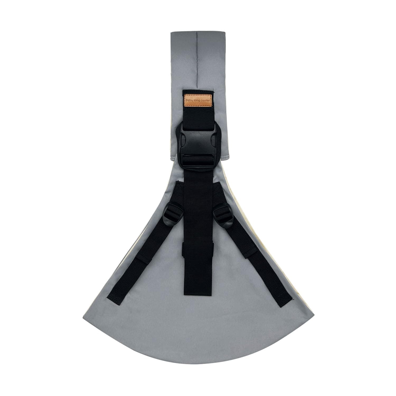 Gray Baby Sling Carrier with Safety Buckle
