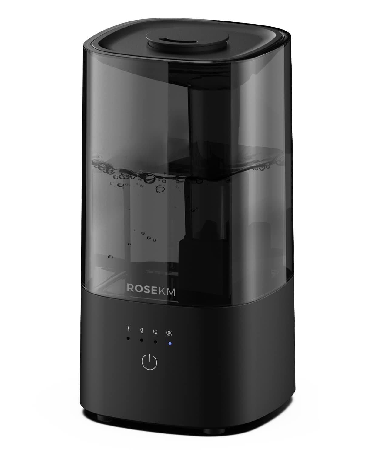 Humidifiers for Bedroom, 2.0L Cool Mist Humidifier for Home Plant and Baby Nursery, Quiet Ultrasonic Humidifier with 360° Nozzle, Auto Shut-Off, Filterless, Black