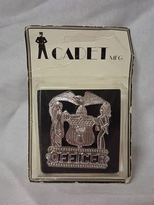 Cadet MFG. Officer Badge Pin. Silver Color