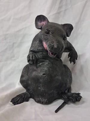 Vintage Large Rat Halloween Prop Decoration Latex Rubber 13" - SEE PHOTOS
