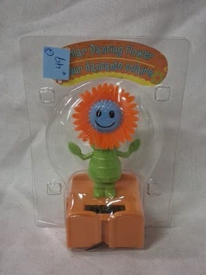 New Solar-Powered Connectables Dancing Flower Sunface Orange Flower
