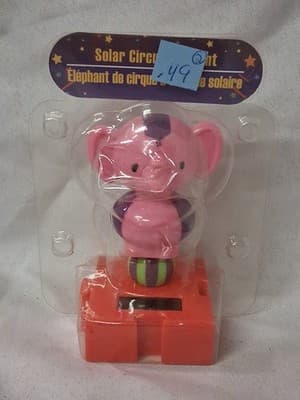 NEW Solar Powered Dancing Dancer Connectable Circus Pink Elephant Suncatcher!