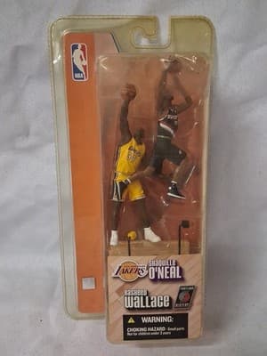 NBA Shaquille O’Neal & Rasheed Wallace Mini Action Figures 2003 McFarlane VTG