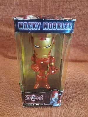 Iron Man Wacky Wobbler Bobble-head 2008 NIB Iron Man Funko