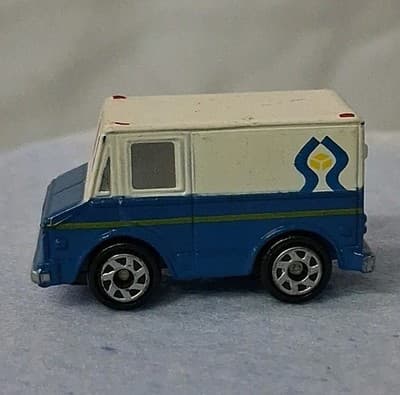 Small Micro Machine Ford Delivery Van in Blue & White