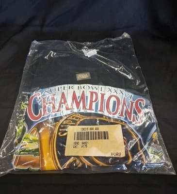 2002 NFL Super Bowl XXXVI 36 New England Patriots T-Shirt Mens XL Black SEALED!