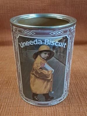 Uneeda Biscuit National Biscuit Company Coin Bank Piggy Can Retro Decoration