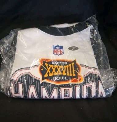 New England Patriots XXXVIIII Super Bowl Champions Ringer Reebok T-Shirt XXL NIP