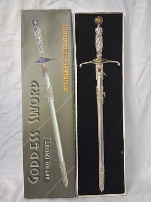 STAINLESS STEEL SWORD SHEATH GODDESS FANTASY WORLD cosplay decor costume knight