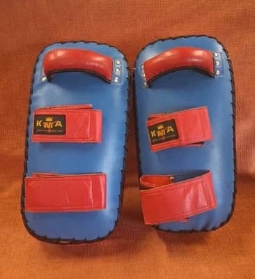 KMA - Thai Kicking Pad Set of 2 - Red & Blue - Martial Arts Practice Sparring