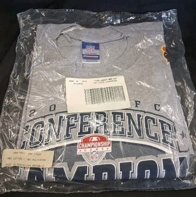 NFL 2003 AFC Conference Champions Super Bowl XXXVIII Football Tee 2X SEALED