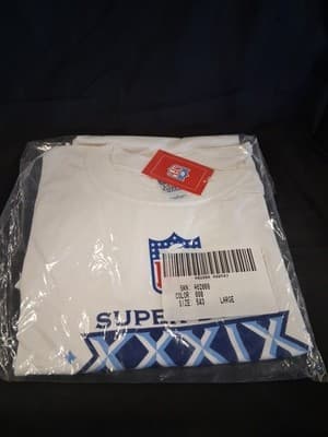 Vintage New England Patriots Super Bowl XXXIX Shirt Size L Brand New Sealed