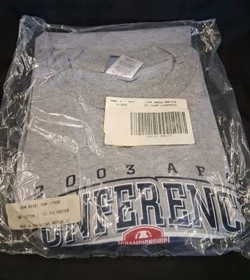 NFL 2003 AFC Conference Champions Super Bowl XXXVIII Football Tee XL SEALED