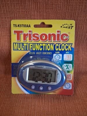 Trisonic Retro Multi Function Clock Sealed Blue