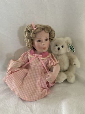 Shirley Temple Doll~Danbury Mint~Bear Hugs For Shirley~New With Box