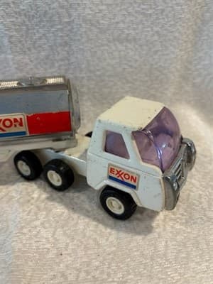 Buddy L Exxon Road Service Oil Tanker Vintage Diecast Truck and Trailer