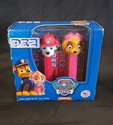 Collectible PEZ CANDY DISPENSER SET Nickelodeon PAW PATROL Marshall & Skye BOX