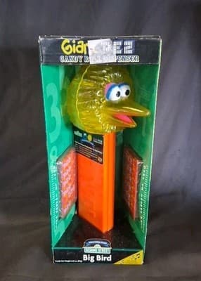 Giant Big Bird PEZ CRYSTAL HEAD Musical Dispenser Limited Edition NIB - 13"